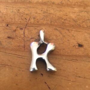 Chic Silver 'K' Charm “sterling”